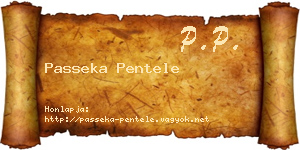 Passeka Pentele névjegykártya